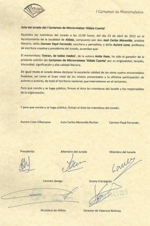 Certamen Literario Aldaia Cuenta 